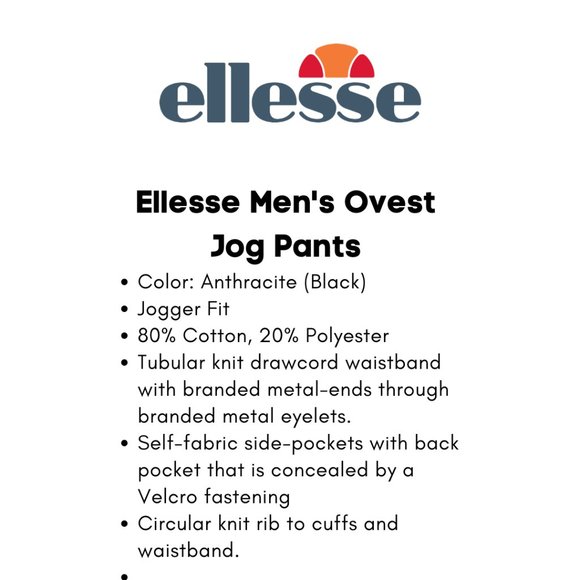 Men's Ellesse Ovest Jog Pants - Picture 7 of 7